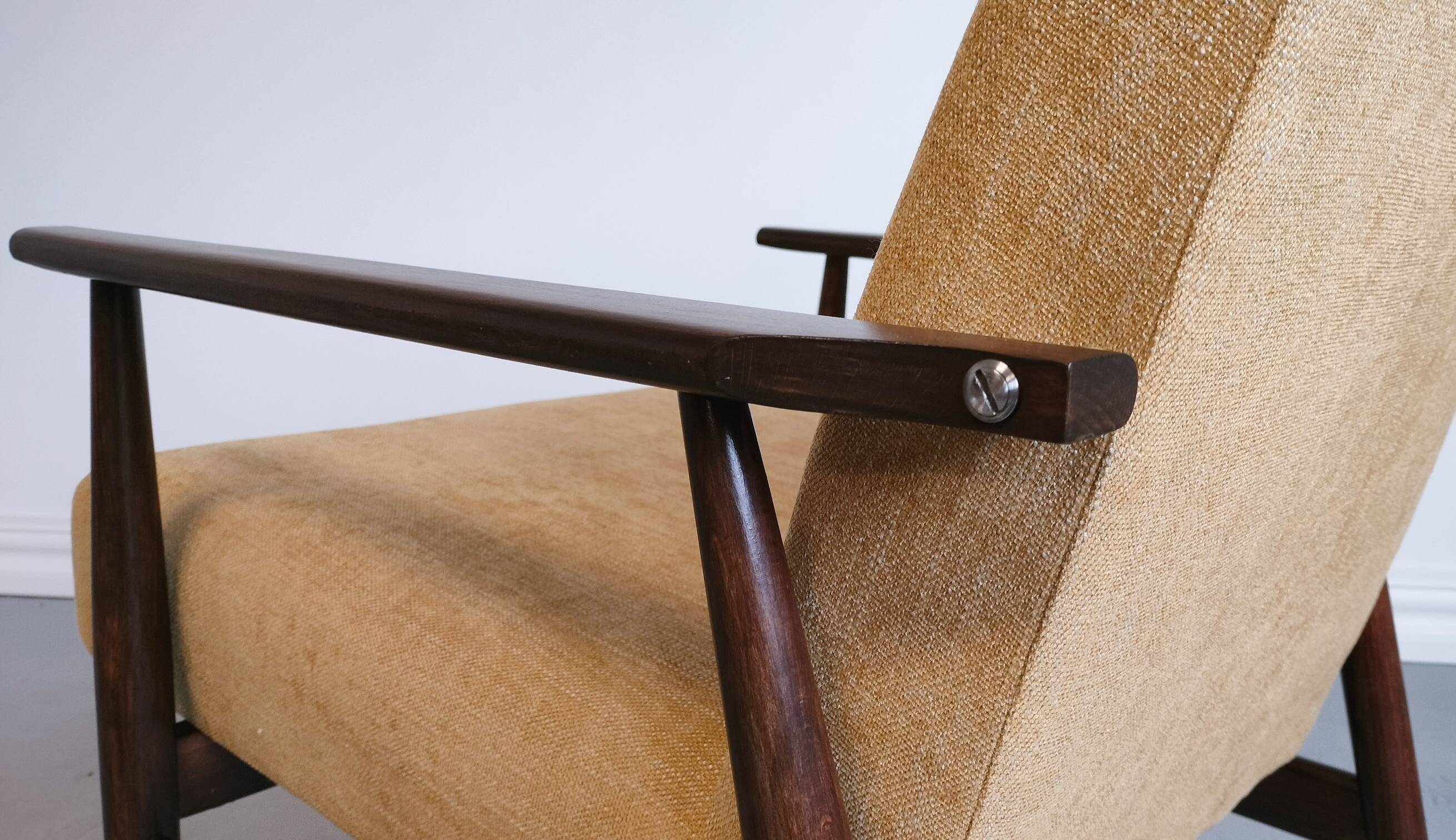 1960 Henryk Lis Mid Century Armchair in Yellow