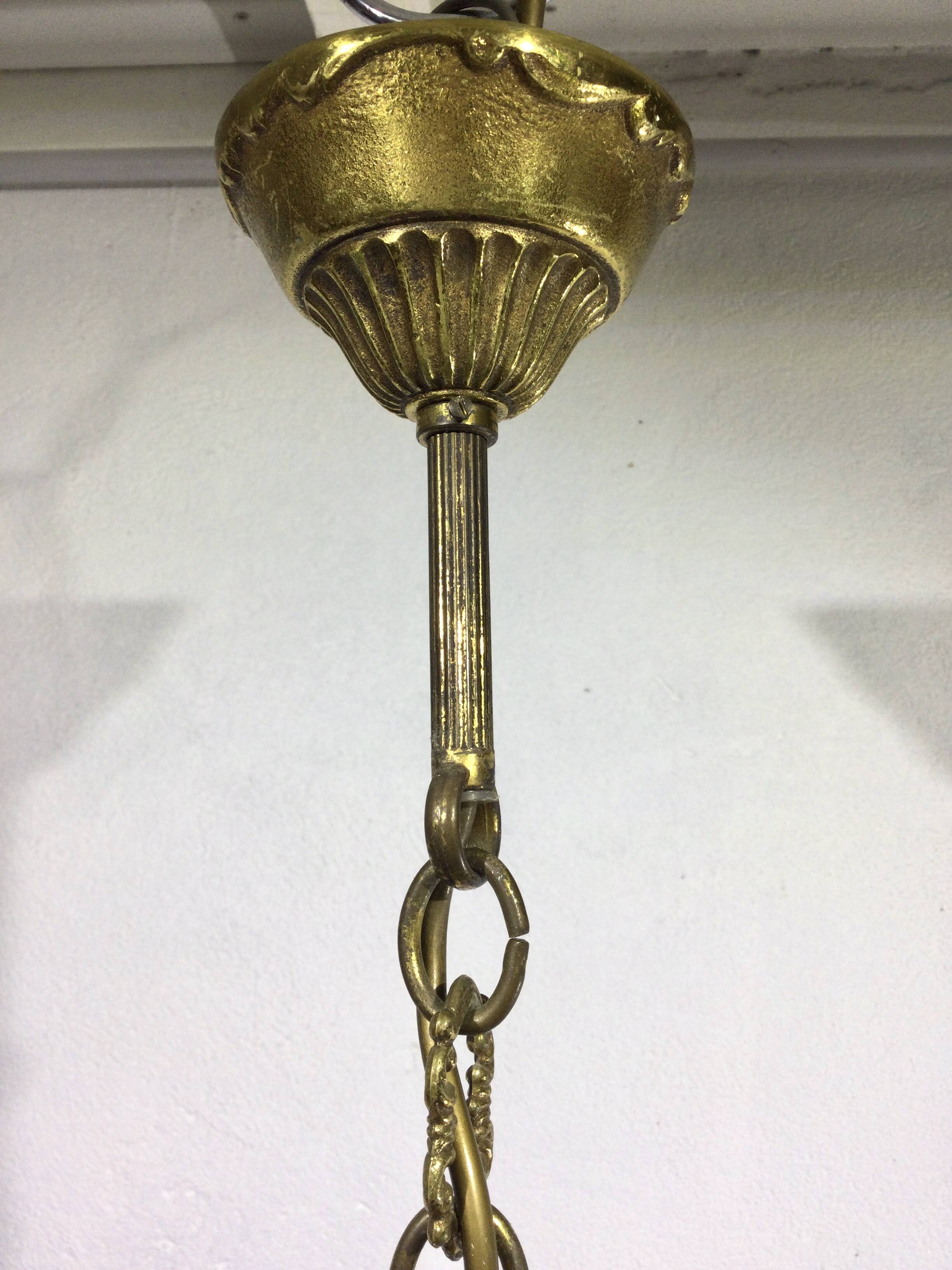 3-light bronze chandelier