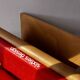 Vintage curved plywood magazine rack, W shape, Alvar Aalto style.