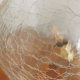 Vintage globe table lamp in molded glass