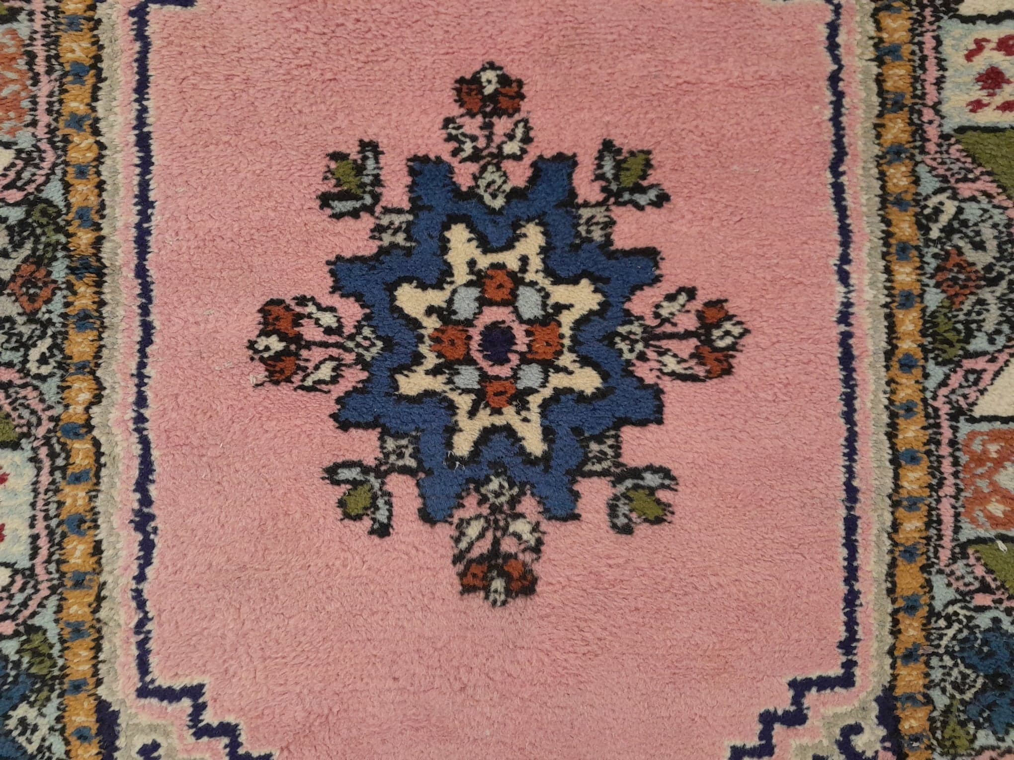 Set of 2 Berber carpets handmade bed descents