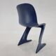 Midcentury Blue Kangaroo Chair Designed by Ernst Moeckl, Germany, 1960s