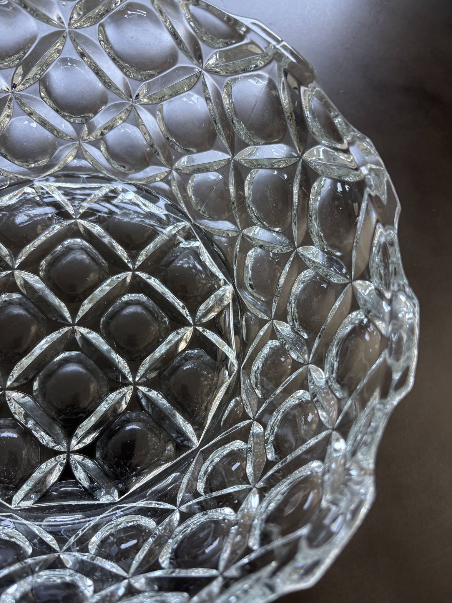 Crystal salad bowl