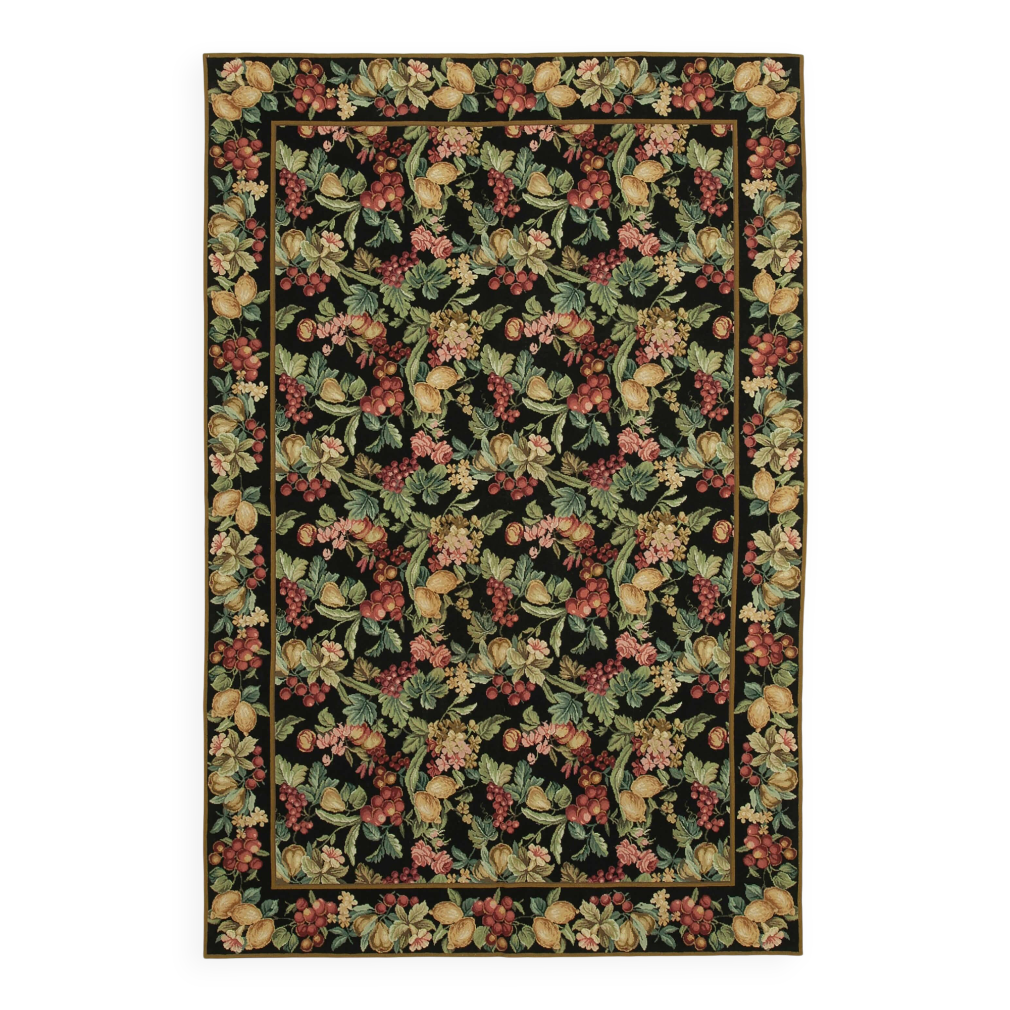 Handmade Vintage Flatweave Needlepoint Kilim 183 cm x 275 cm