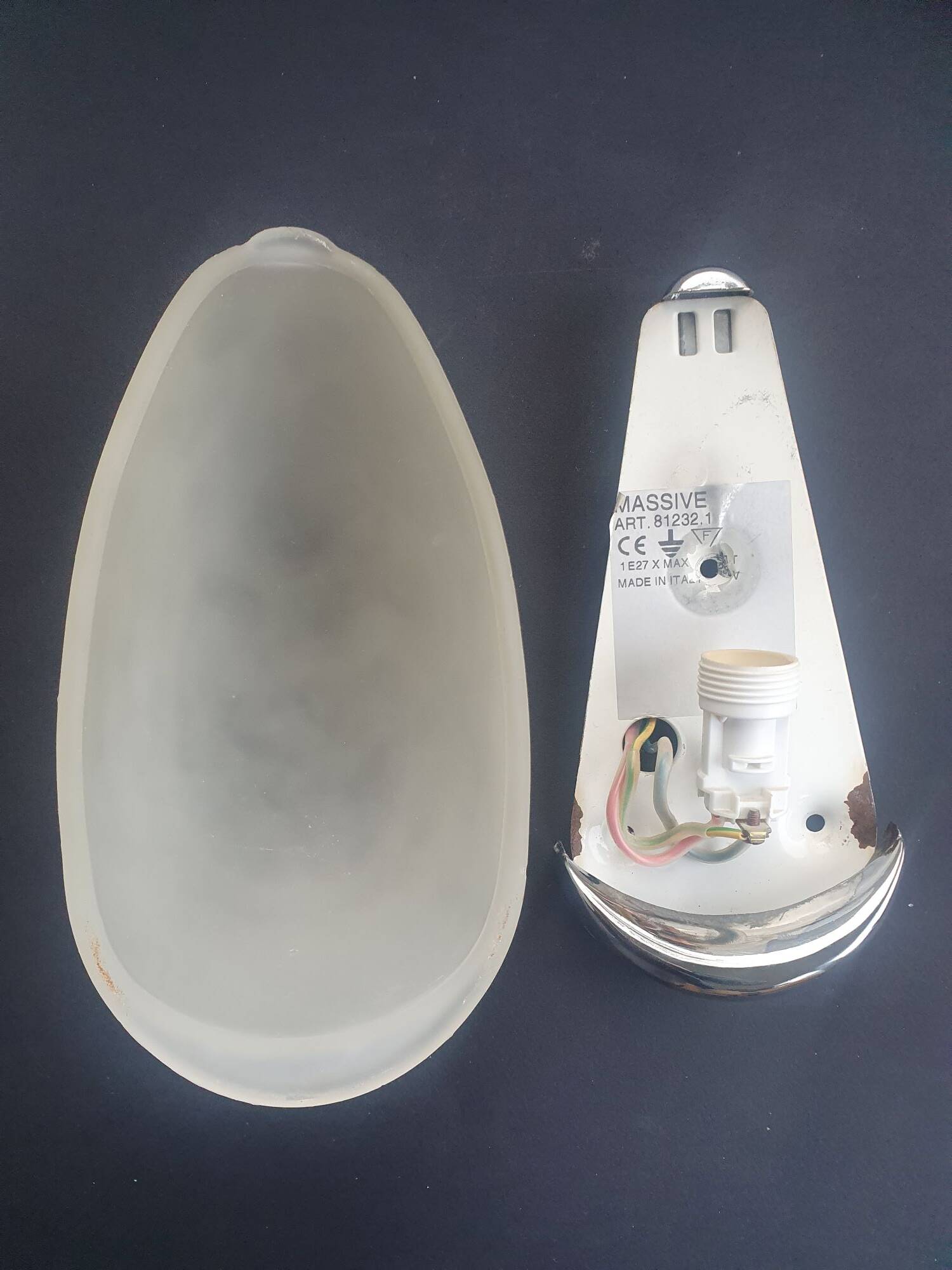 Vintage chrome wall light