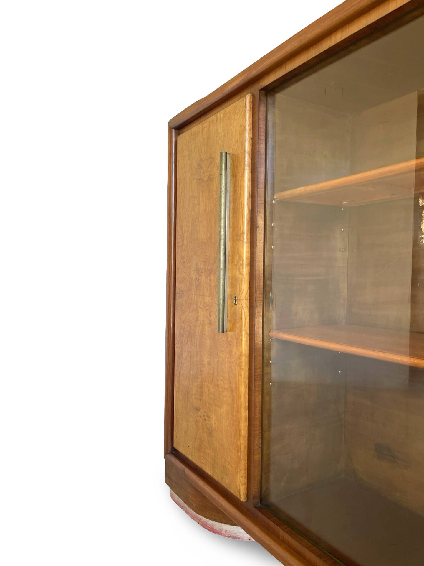Striking Art Deco birch wood sideboard