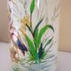Vase rouleau XIXème siècle art nouveau Keller & Guérin Lunéville, hérons, iris