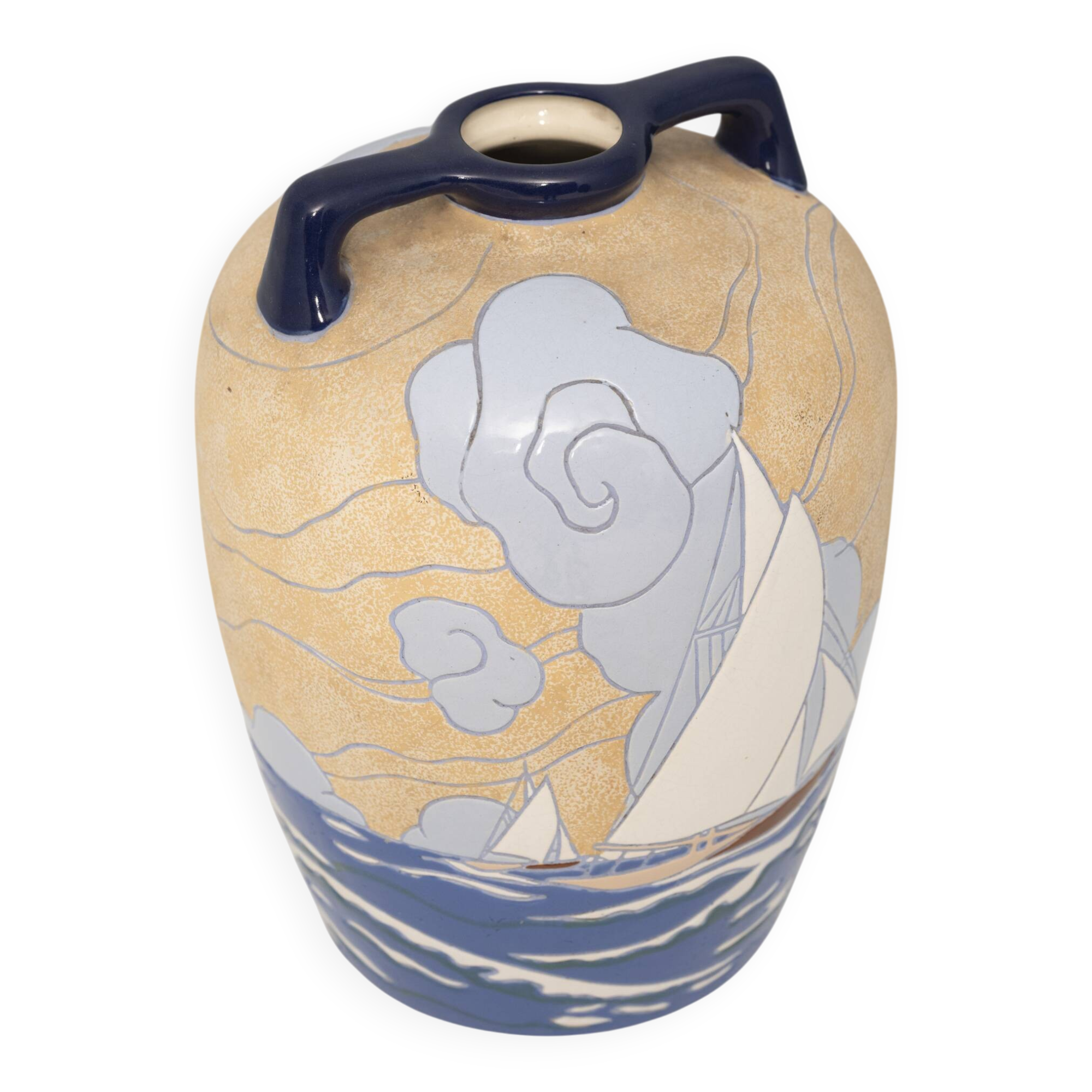 Stoneware vase, Riessner Stellmacher & Kessel, early 20th century, Bohemia