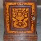Bureau à caissons jumelés double face avec marqueterie hollandaise antique