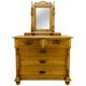 Art nouveau style baltic pine chest of drawers with mirror