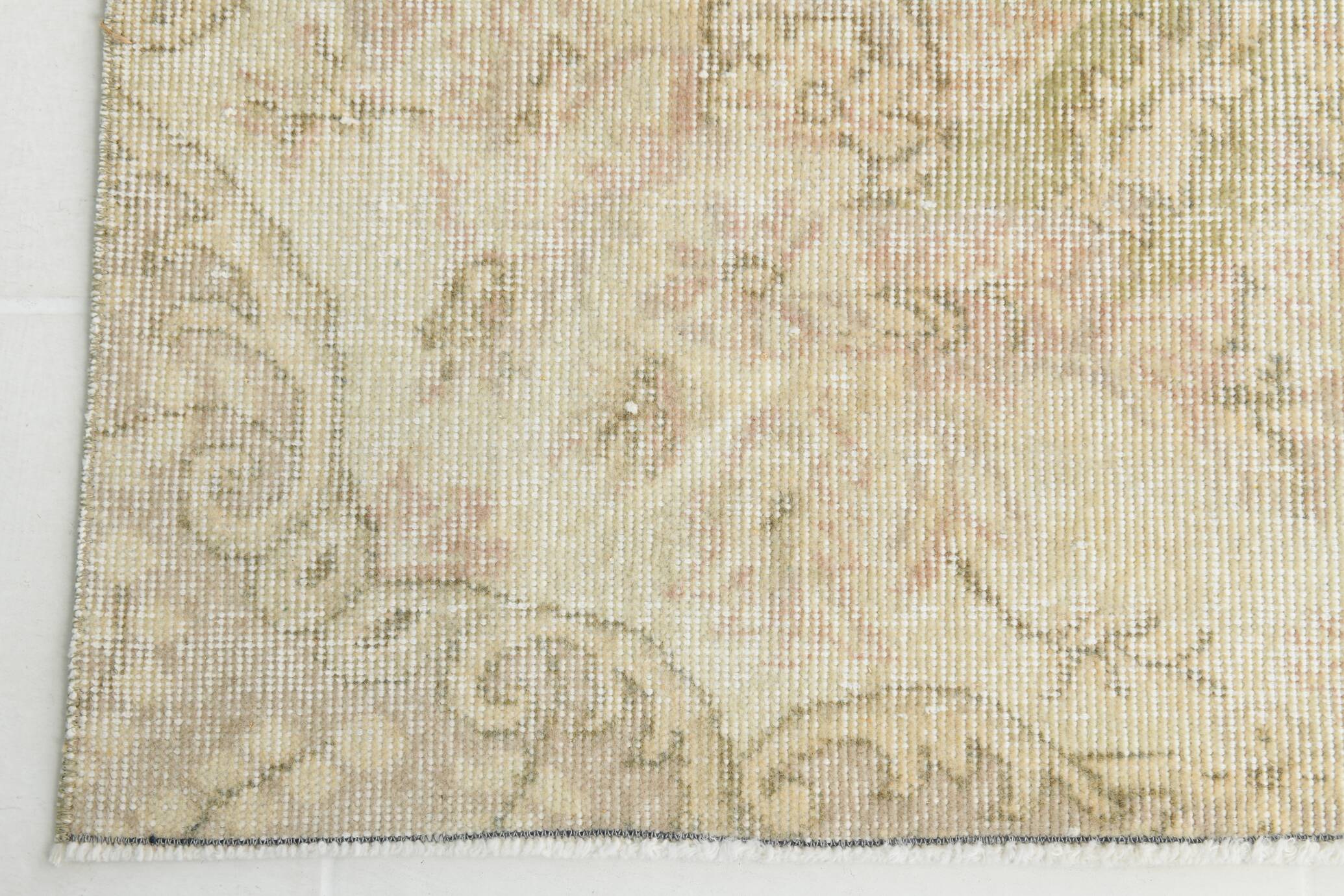 5x8 Green Cream Oriental Turkish Vintage Rug,  142x240Cm