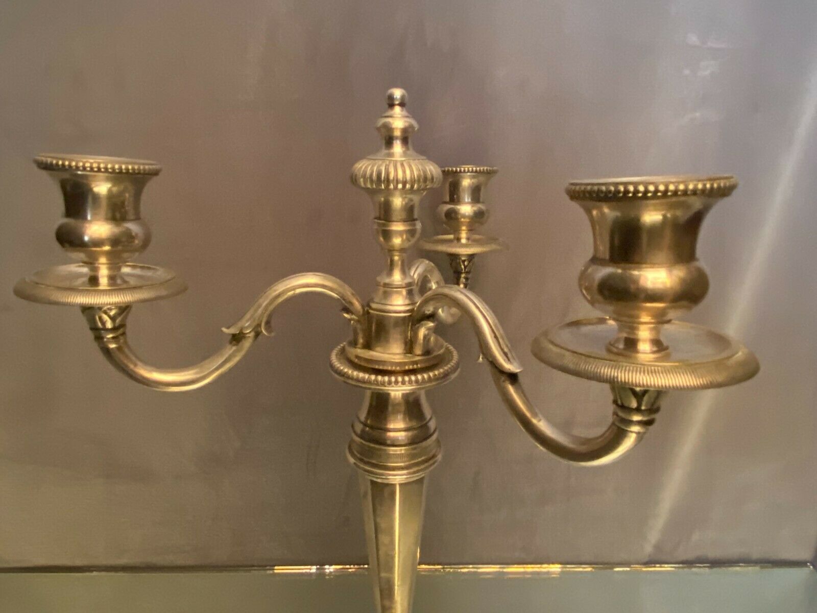 Louis XVI-style silver bronze chandelier