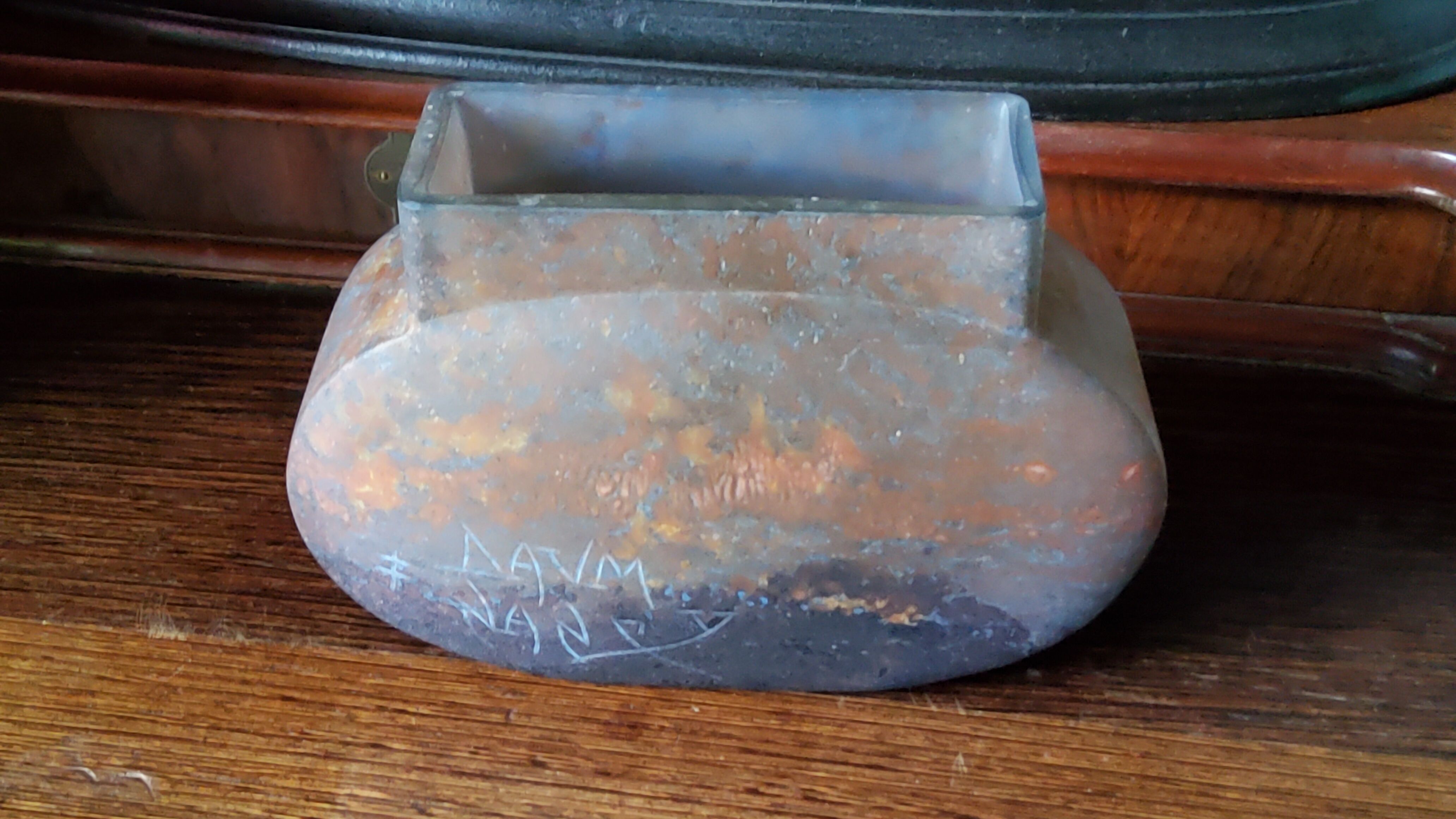 Daum vase in marmoreen glass from the 30s