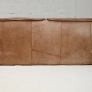 Cinna sofa. Circa 1970. Foam and "caramel" leather. 3 seats.