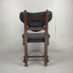 Ensemble de 4 chaises de salle à manger brutalistes en chêne et cuir, années 1960