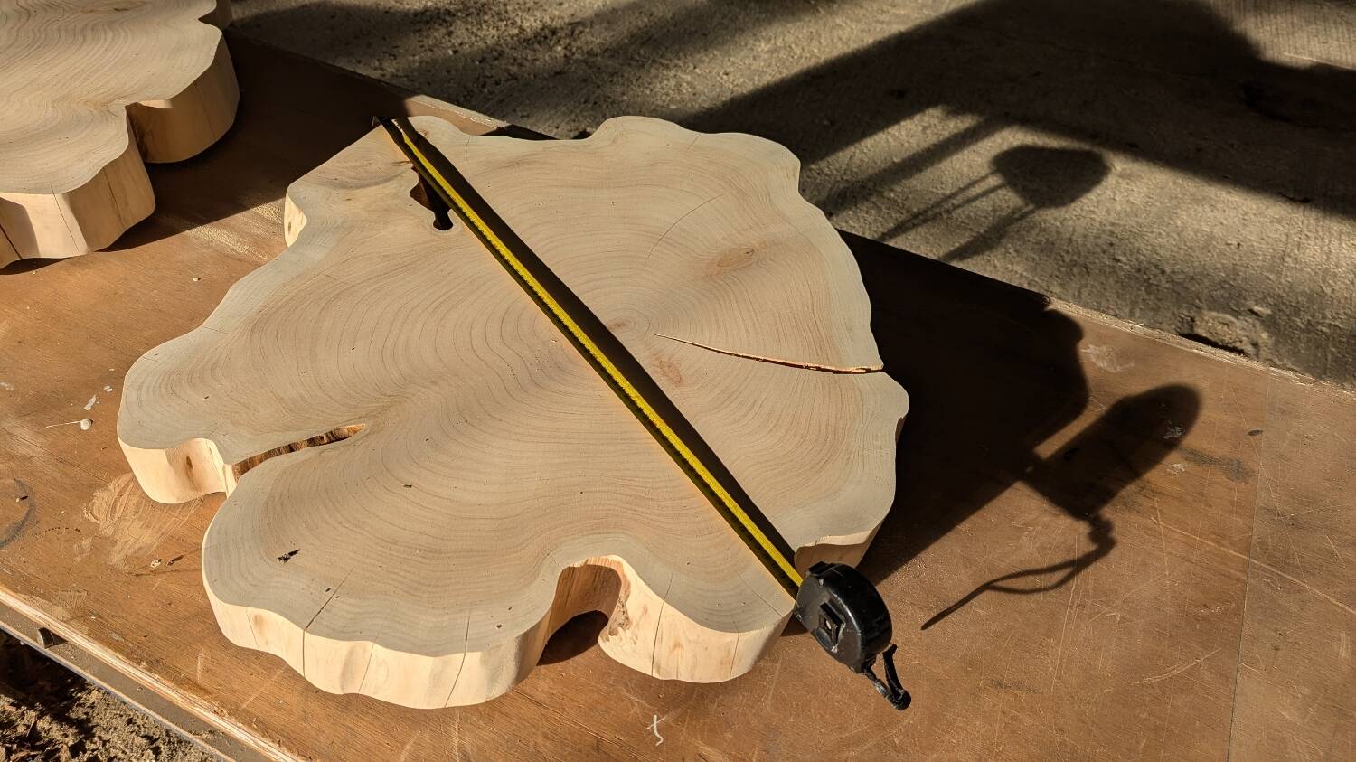 Burnt wood coffee table