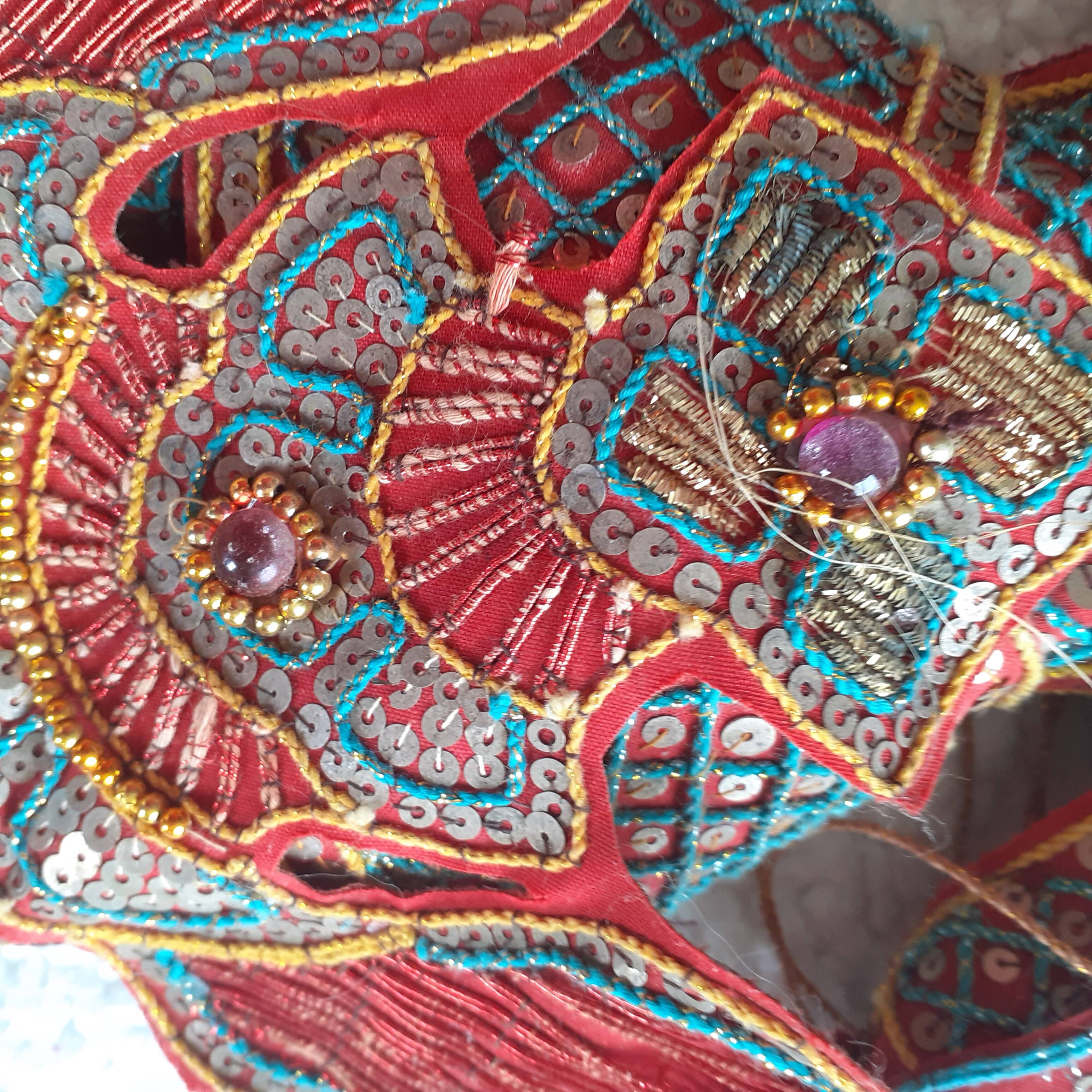 Old Burmese wooden puppet.