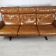 Scandinavian fawn leather sofa