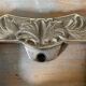 Paire de poignées tombantes métal argenté style art déco
