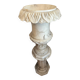 Large column with a sculpted white marble basin – Handcrafted piece