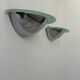 Pair of vintage wall lights, chrome and altuglass, Sweden 1970