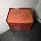 Louis XV style bedside table in marquetry with 3 drawers.