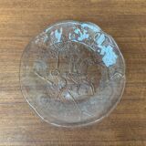 Vintage Swedish glass plate Doran by Goran Warff for Kosta Boda