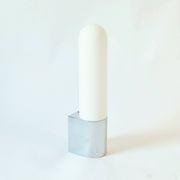 Set of 3 Mid Century Opaline Glass & Chrome Wall Lights from Limburg, 1970s