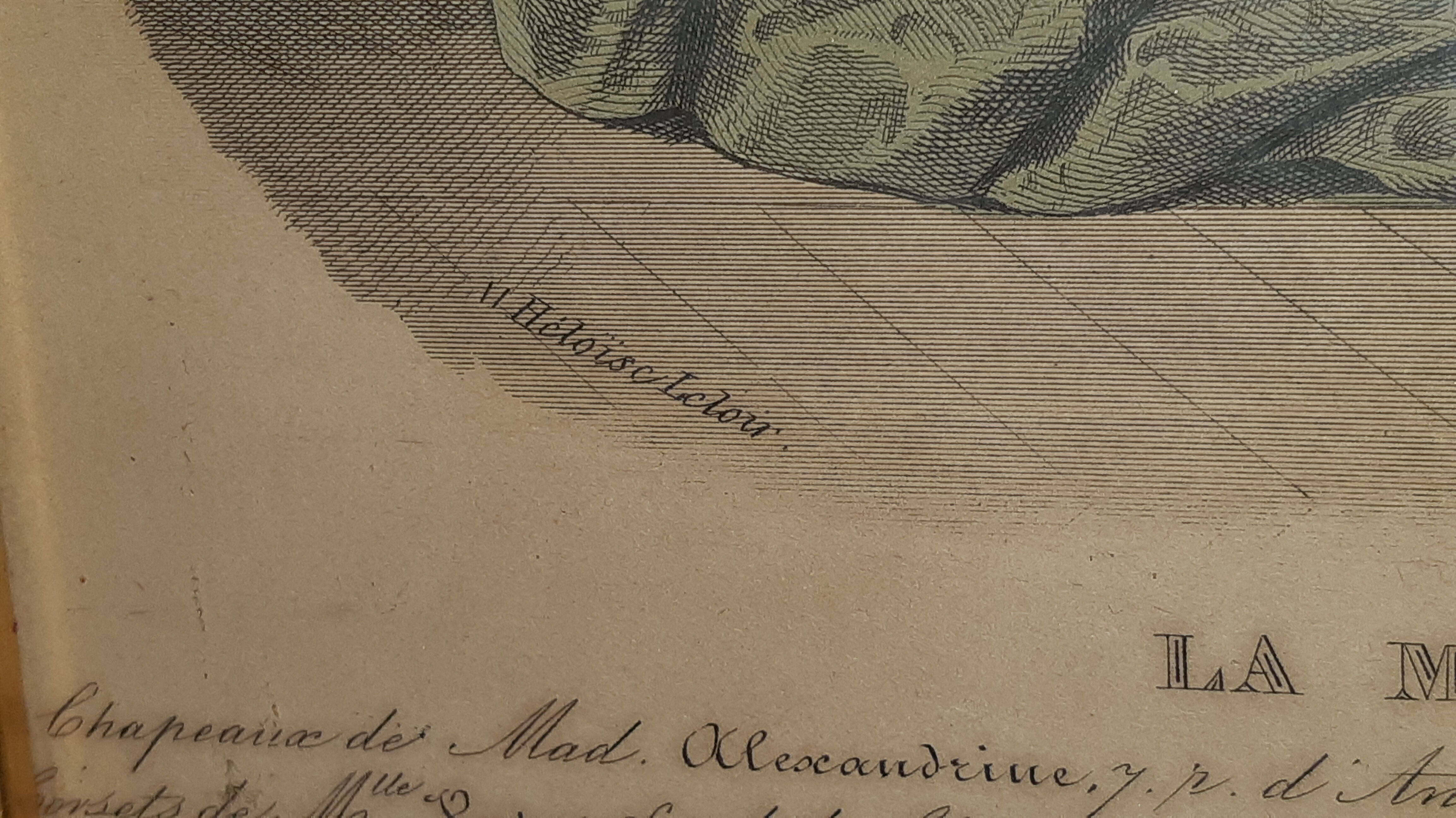 Fashion engraving frame of January 15, 1853 by Héloïse Leloir, at Maritan