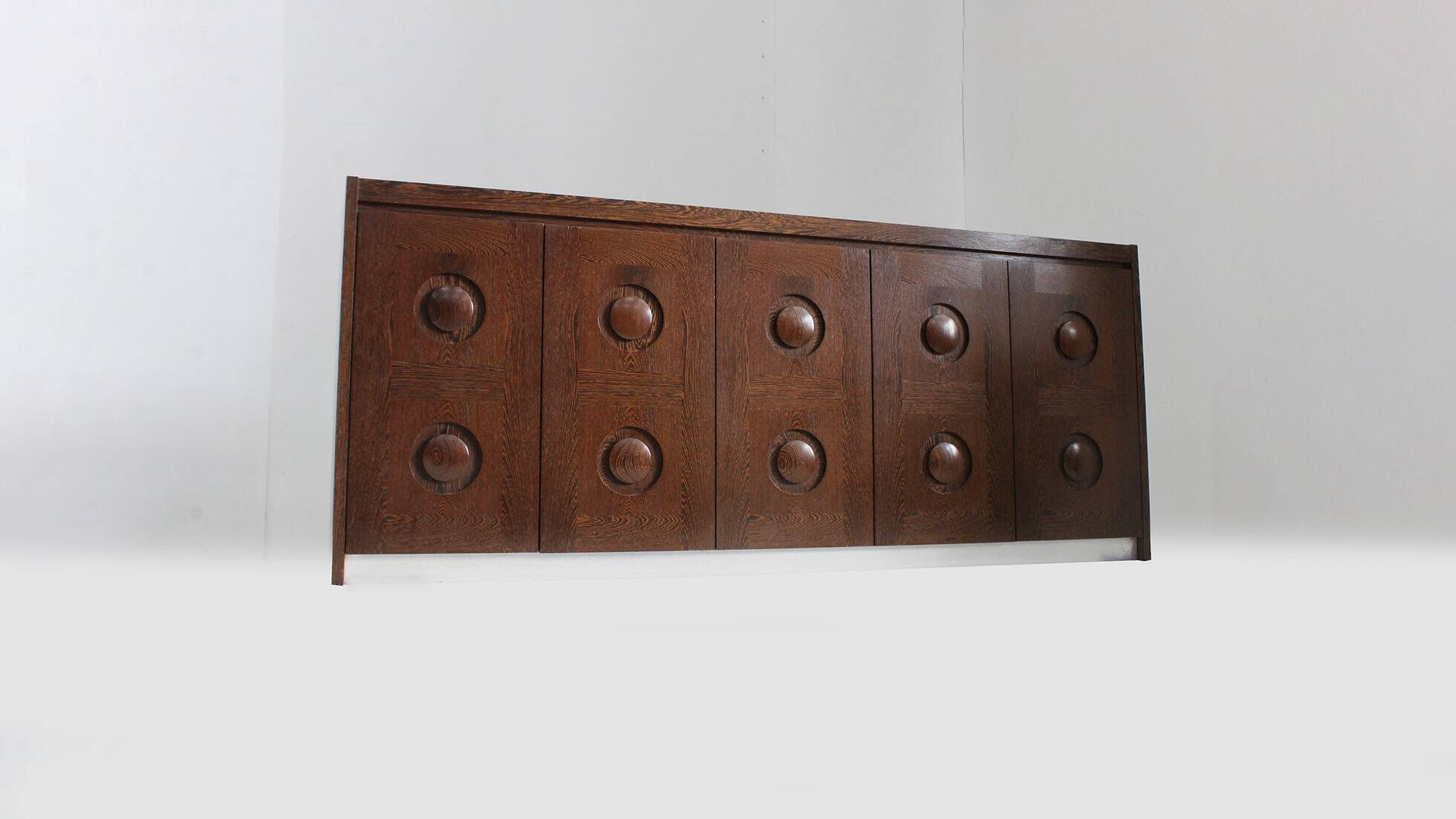 Vintage brutalist sideboard 1970s