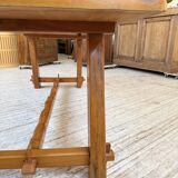 Aranjou farmhouse table in blond elm, 1950s