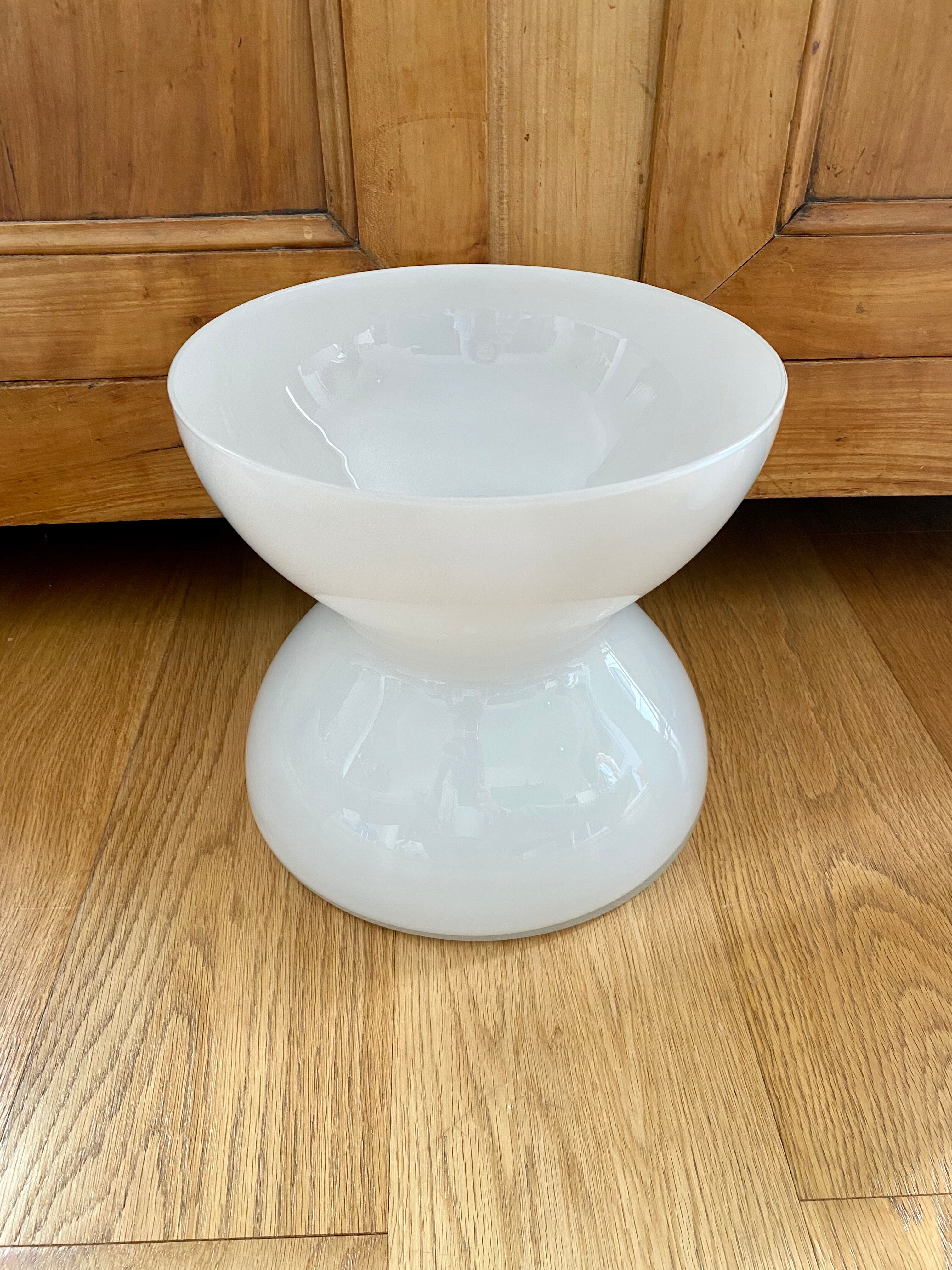 Anne Nilsson for Ikea white glass diabolo vase
