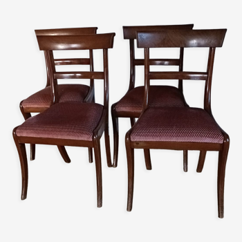 Lot 4 mahogany English chairs