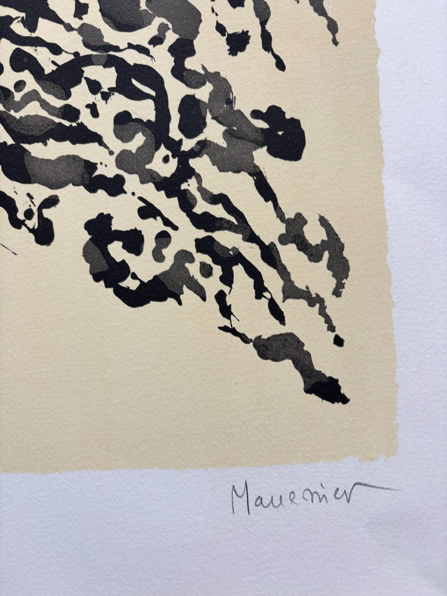 Original Abstract Lithograph by Alfred Manessier. School of Paris. 50