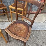4 vintage mismatched coffee bistro chairs