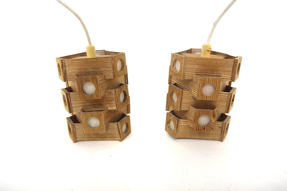 Scandinavian pine pendant light, Sweden, 1960