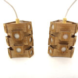 Scandinavian pine pendant light, Sweden, 1960