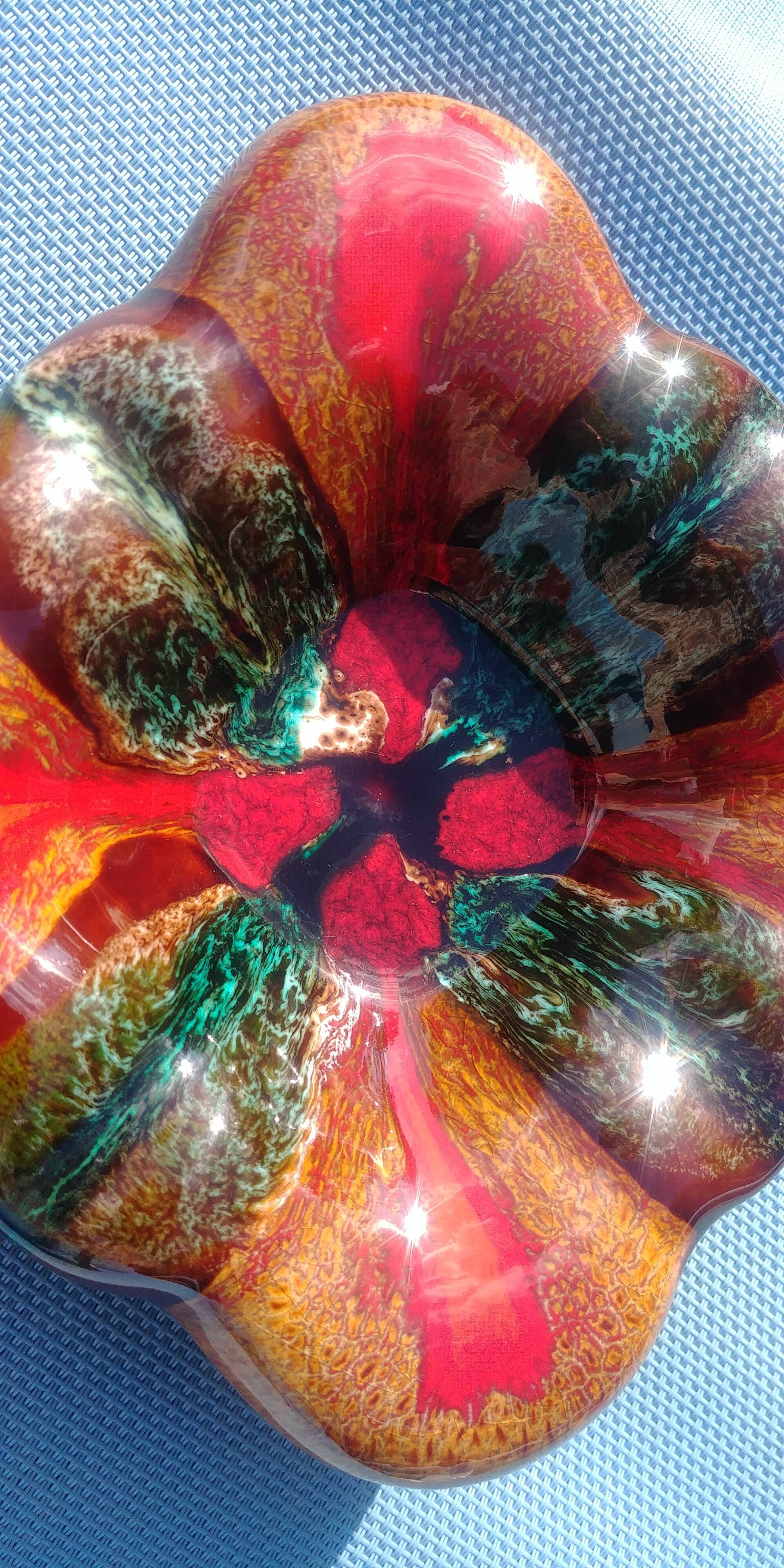 Ashtray ceramic glazed Vallauris way 60s/70s