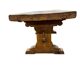 XL vintage brutalist wooden dining table