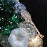 Murano wall sconces – coloured grape glass, bronze anemone