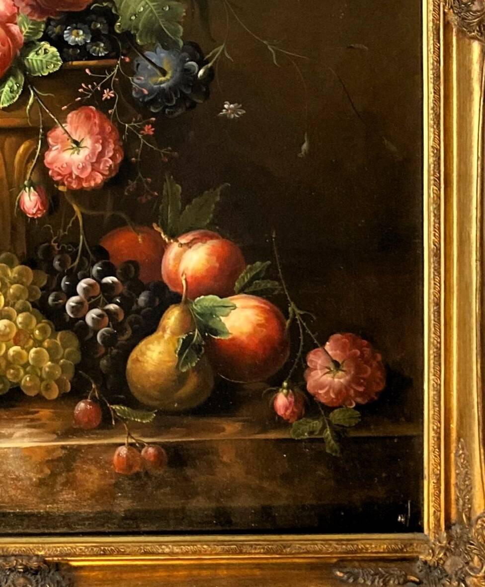 Still life signed by Elias Jozsa, Hungarian painter.
