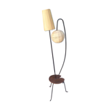 Double floor lamp with tablet of the 50s