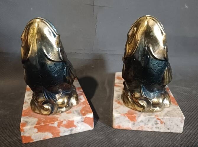 Art Deco bookends. (Zinc alloy)