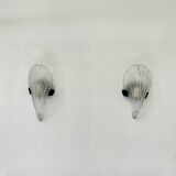 Pair of post modern shell wall lamps , 1980s