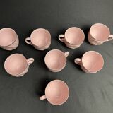 Art déco, service à café porcelaine rose Epiag vers 1930