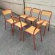 Set of 6 Adult size Mullca school chairs from the 80s