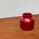 Italian red ceramic vase from the mid-century by Aldo Londi for Bitossi, 1960s.