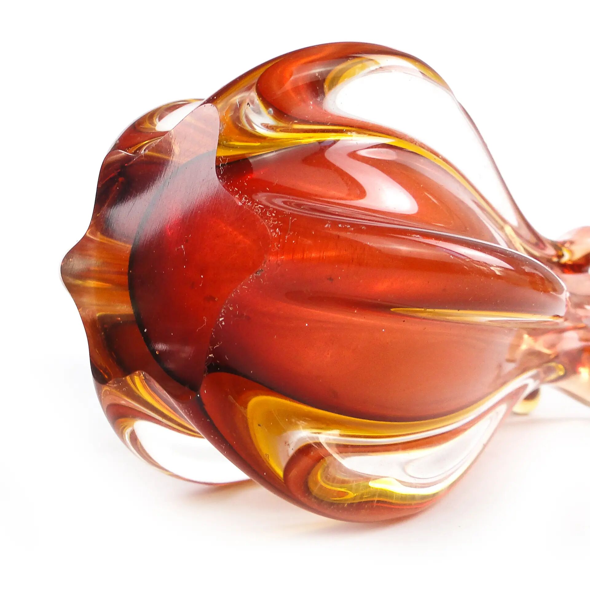Murano vase, mid-century modern, glass, Italy, 1950s