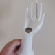 Duo of hands - rings or spike flowers in white ceramic