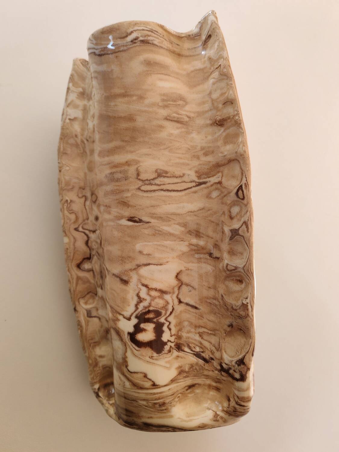 Marbled ceramic vase